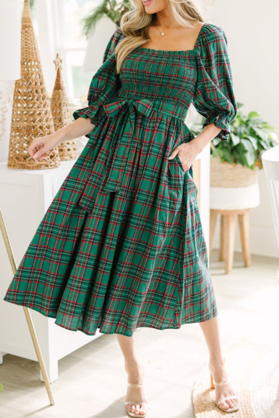 Tartan Midi Dress