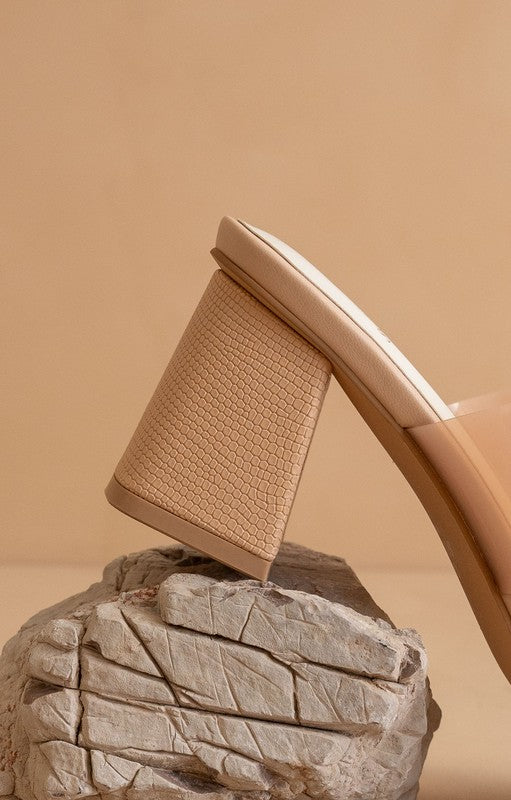 Nude Summer Block Heel