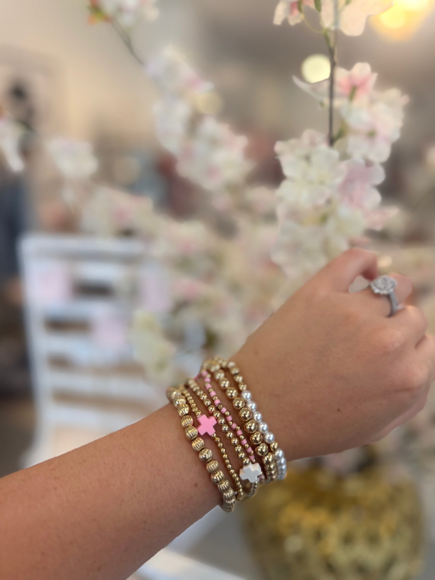 Beaded Gold Bundle Bracelets