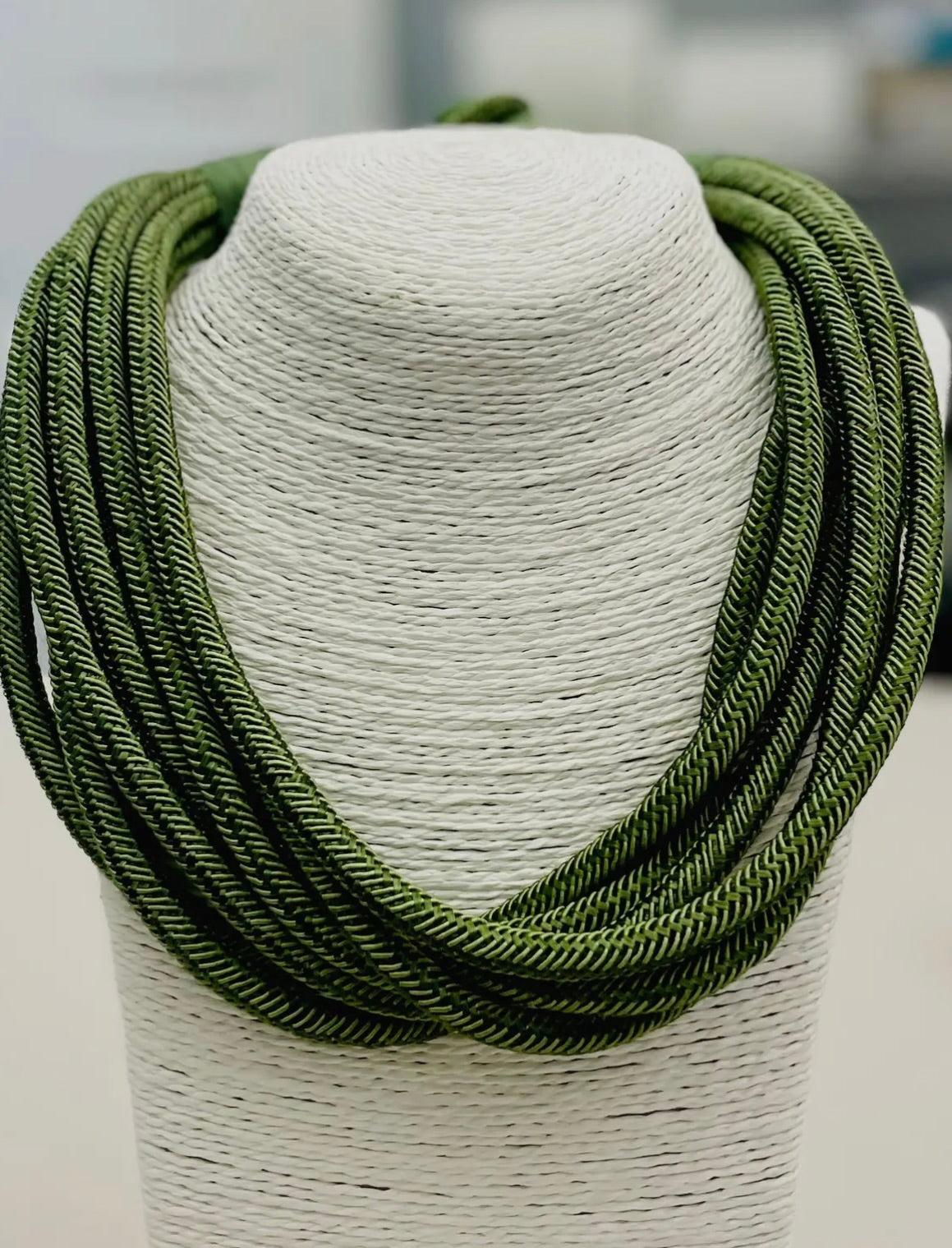 Green Slub Necklace