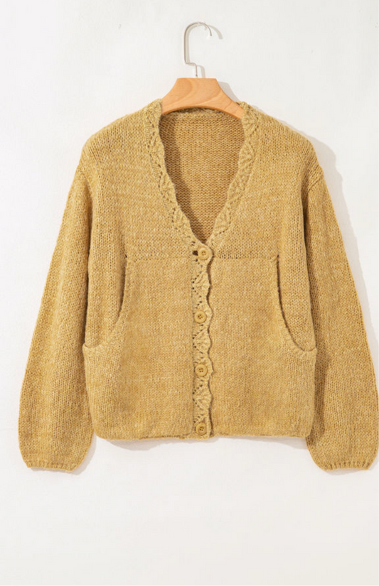 French Beige Lantern Sweater