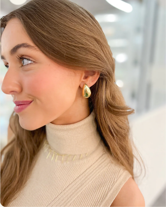 Shelia Fajl Serene Studs - Shiny Gold