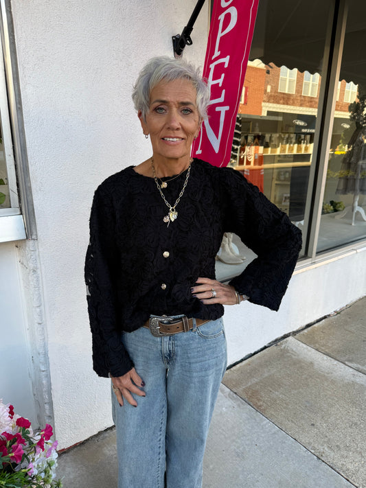 Elegant Appliqué Jacket