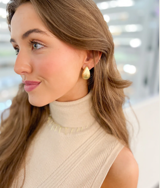 Shelia Fajl Serene Studs - Brushed Gold