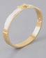 White H Cuff Bracelet