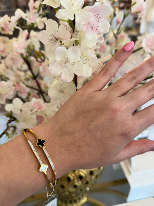 Two Tone Oval Bangle Cuff