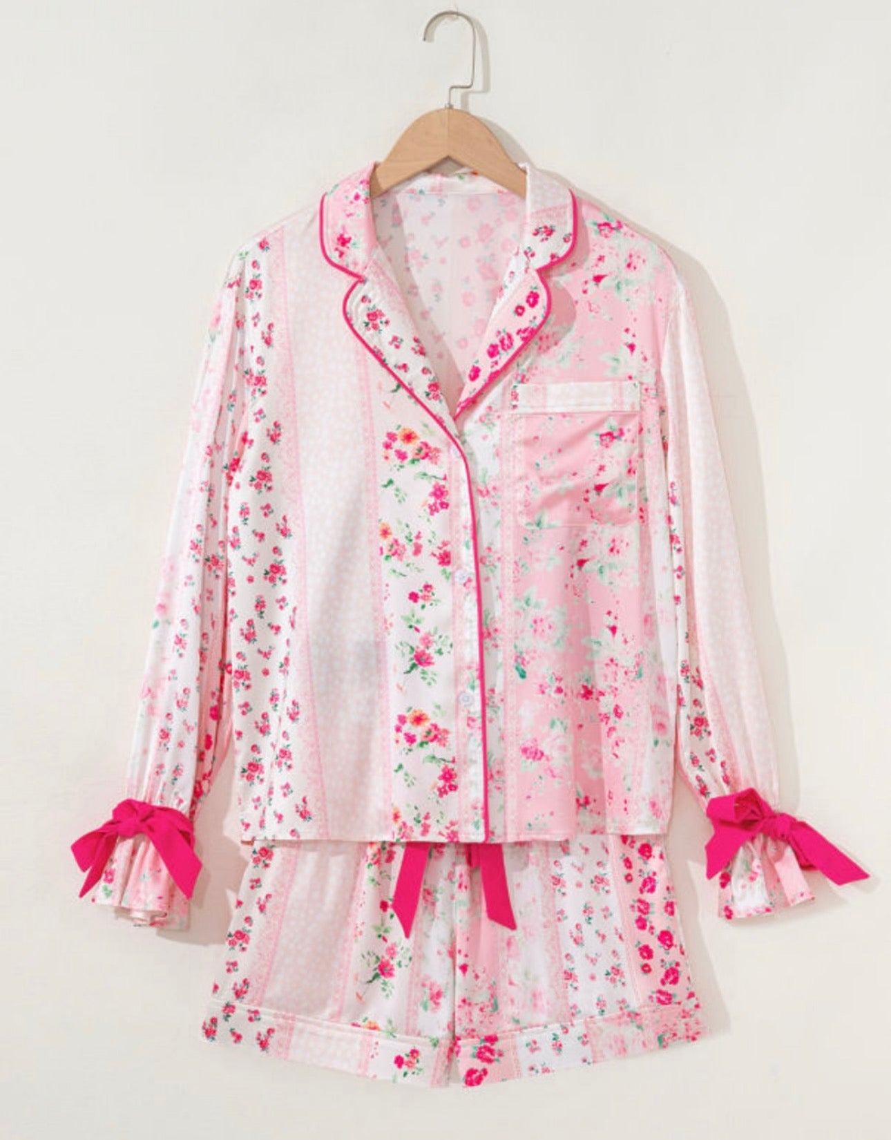 Floral Satin Sleep Set