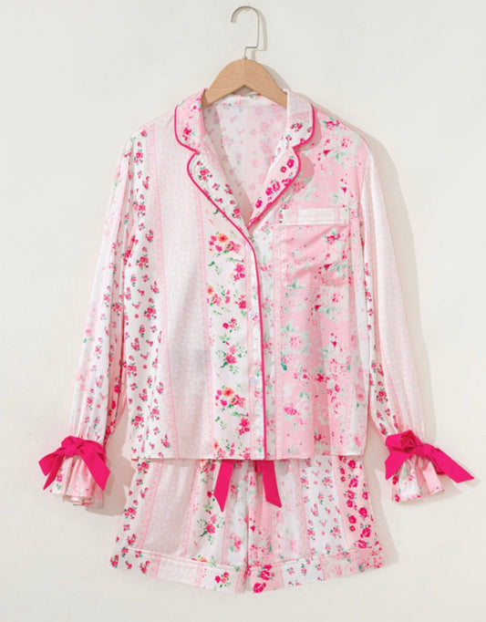 Floral Satin Sleep Set