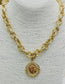 Vintage Twisted Link Coin Necklace