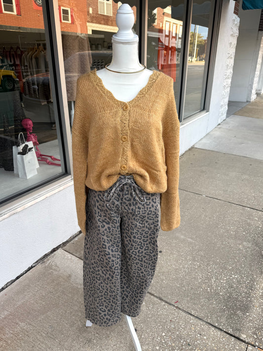 French Beige Lantern Sweater
