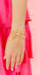 Beaded Blonde - Gold Bow Extended Bracelet