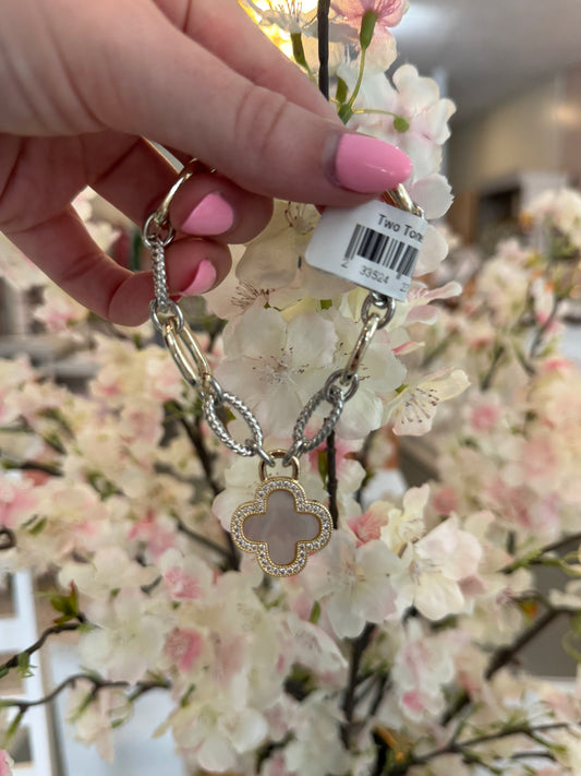 Two Tone Clover Bracelet