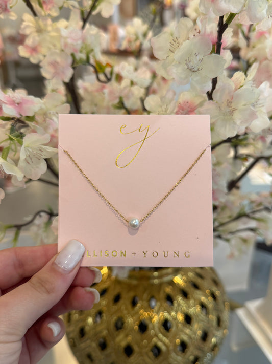 Dainty Single Pearl Necklace