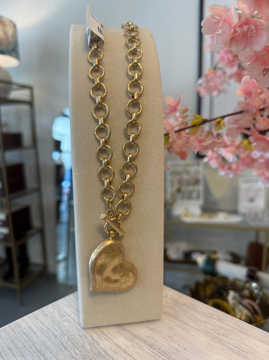 Hammered Heart Necklace