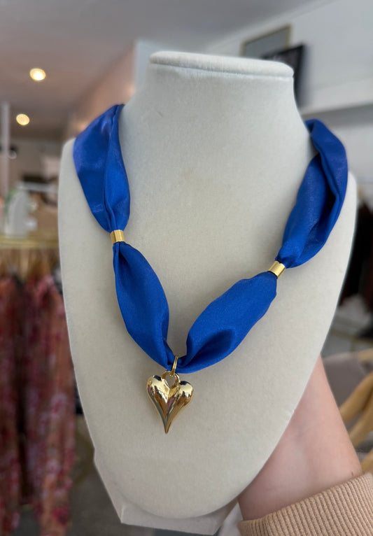 Royal Heart Scarf Necklace