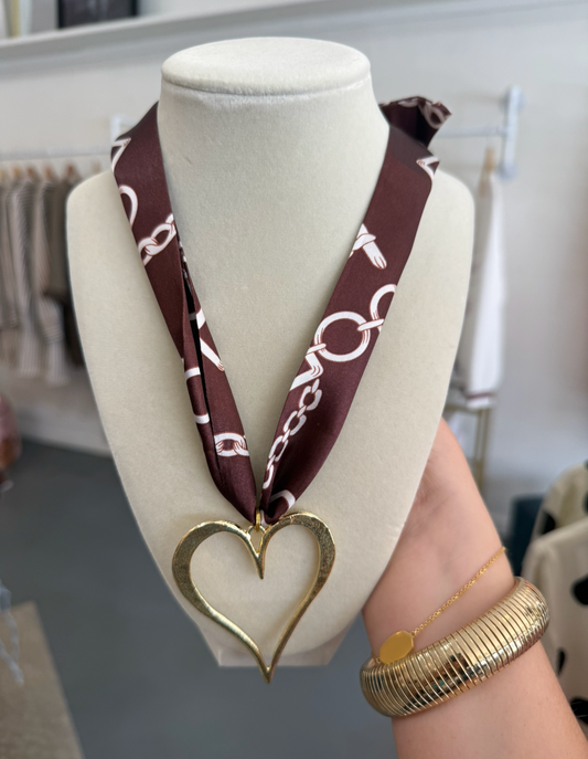 Chocolate Chain Scarf Necklace