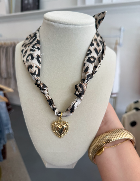 Leopard Heart Scarf