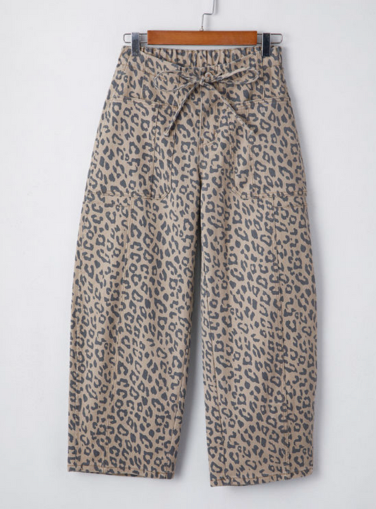 The Leopard Barrel Jeans